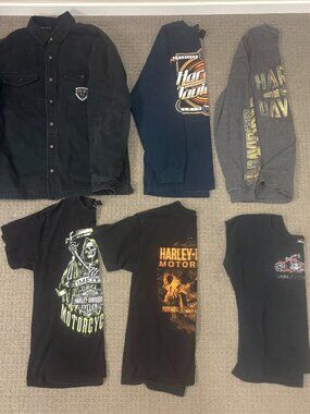 Harley Davidson Lot of 6 Tops Grade B/C Mixed Bulk Wholesale Bundle Grunge Skull